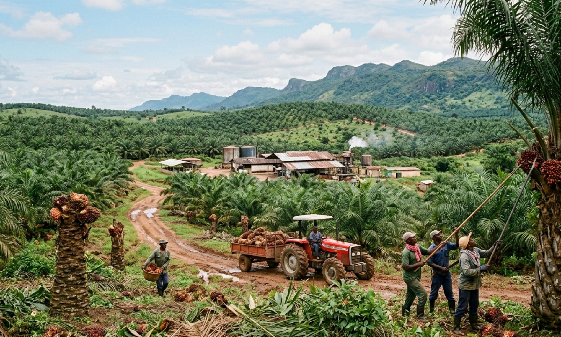 Paisagem da fazenda em Kilumosso